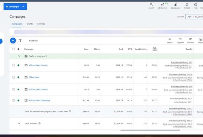 setup, manage google ads for leads, sales